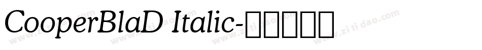 CooperBlaD Italic字体转换